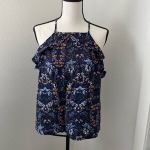 RD Style blue floral patterned cami